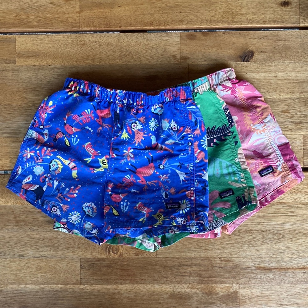 3 pairs of Kids Patagonia Baggy Shorts Size 4T